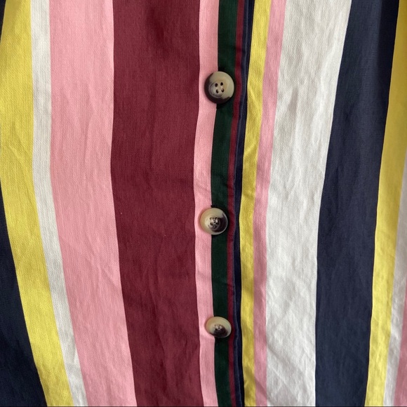 Topshop Striped Button Front Mini Tank Dress - Picture 4 of 7